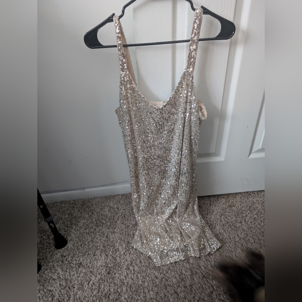 Maurice's Eyeshadow Champagne Sequin Dress
